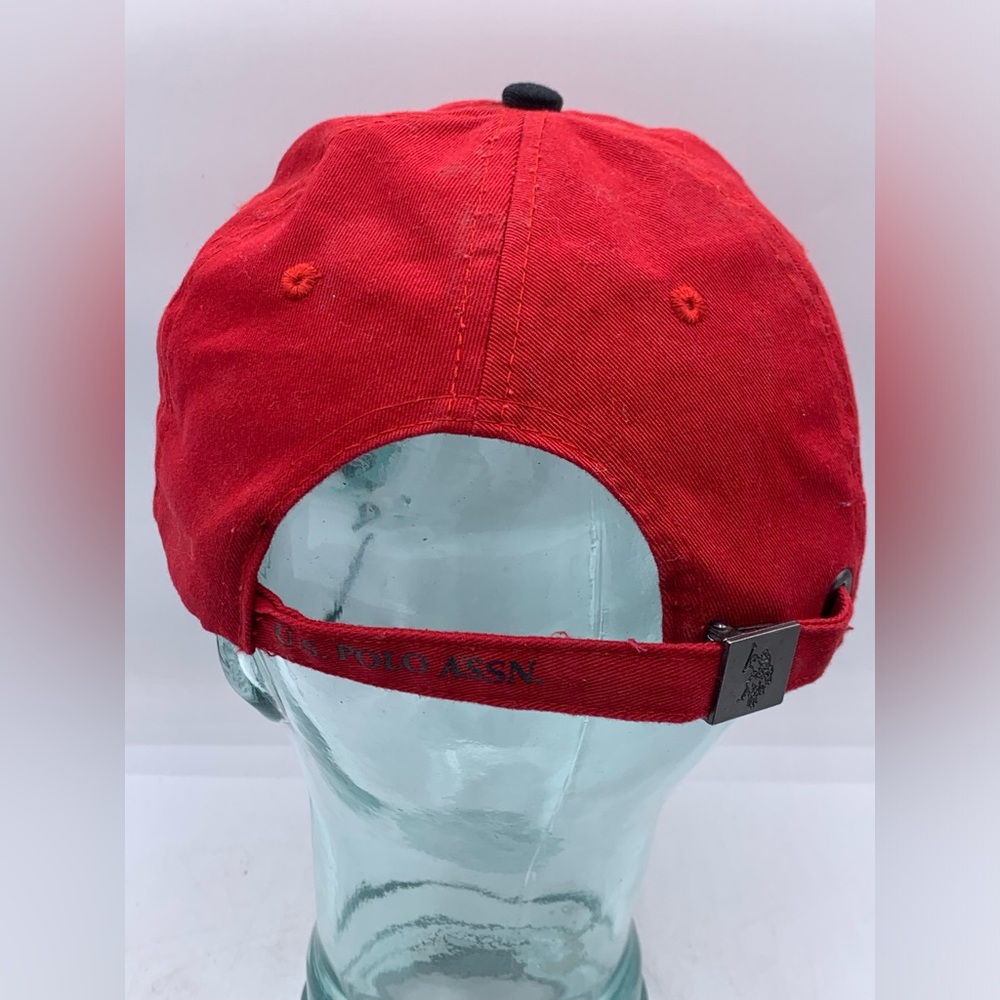 US Polo Association Embroidered Logo Strapback Hat Baseball Cap Red Blue - Picture 3 of 6